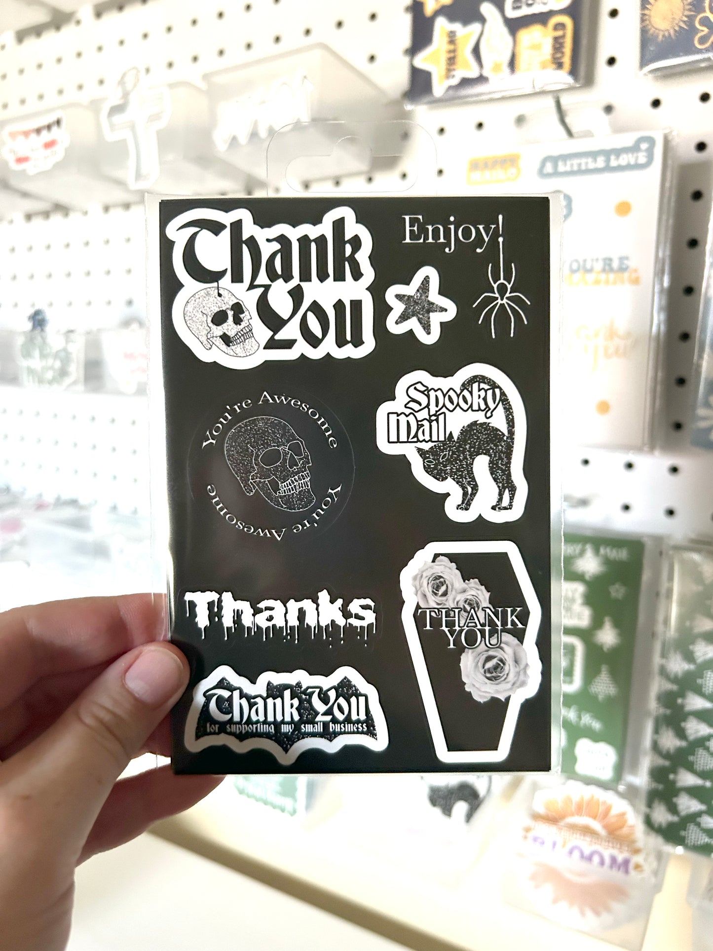 4x6 Gothic Thank You Sticker Sheets