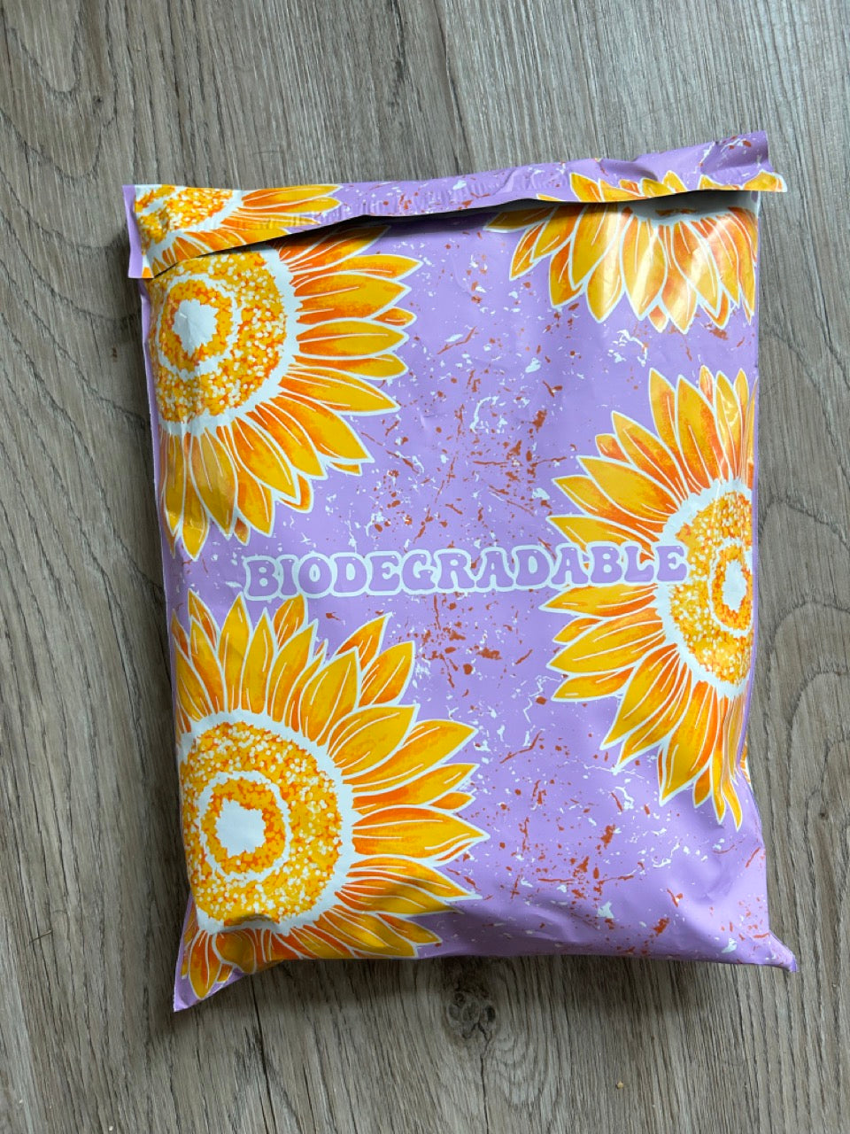 10x13 Sunflower Biodegradable Poly Mailers - 100 Bags