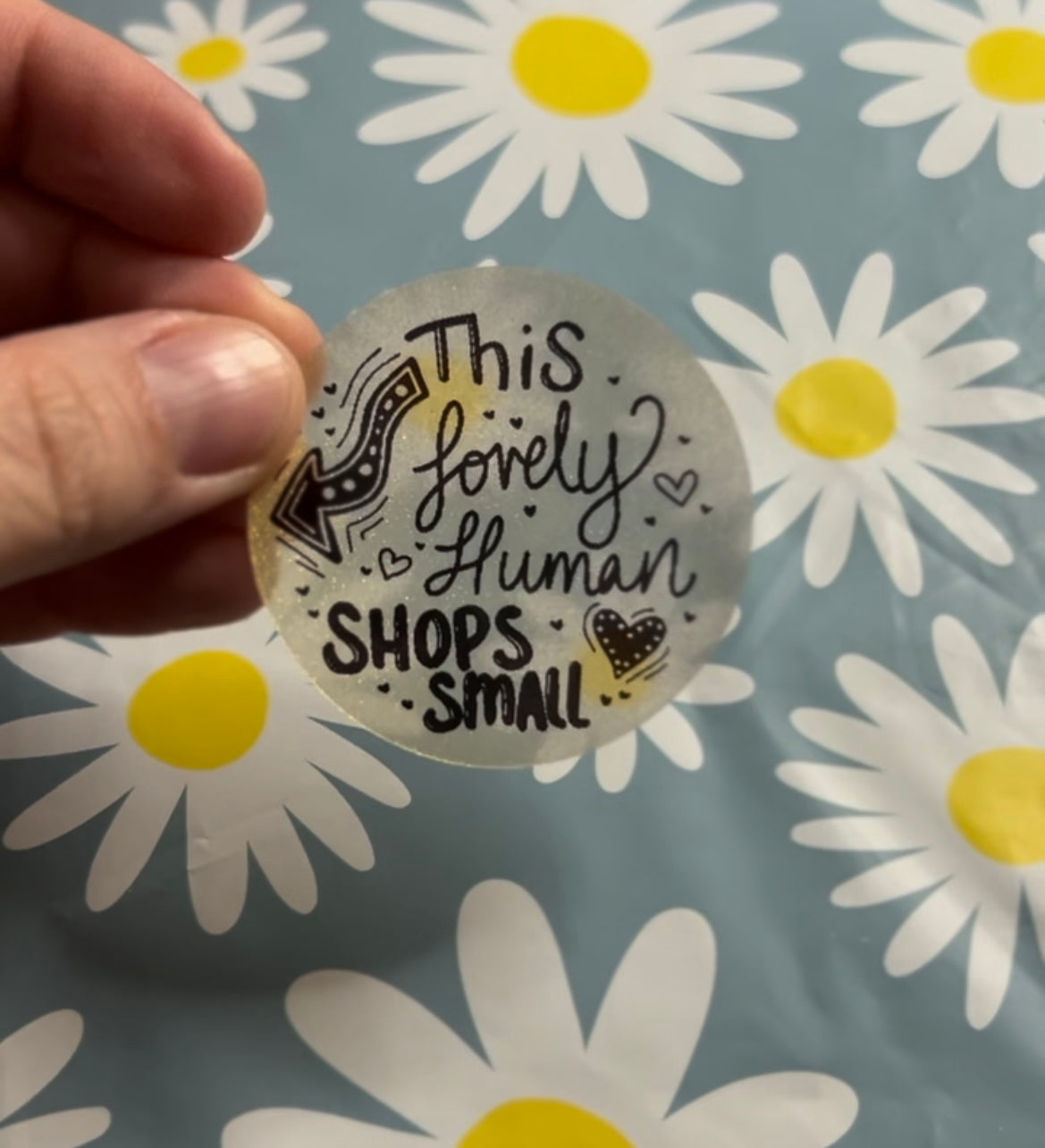 2" This Lovely Human Shops Small Stickers (4 colors)