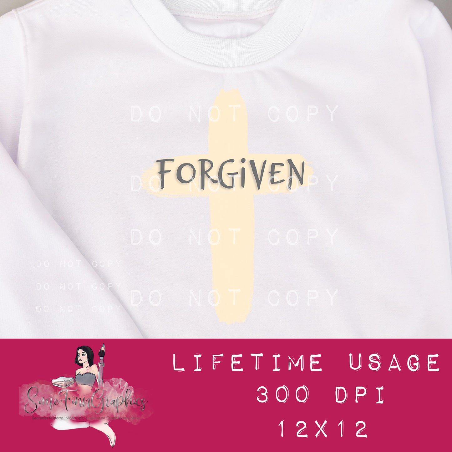 Forgiven Religious Seamless and Graphics