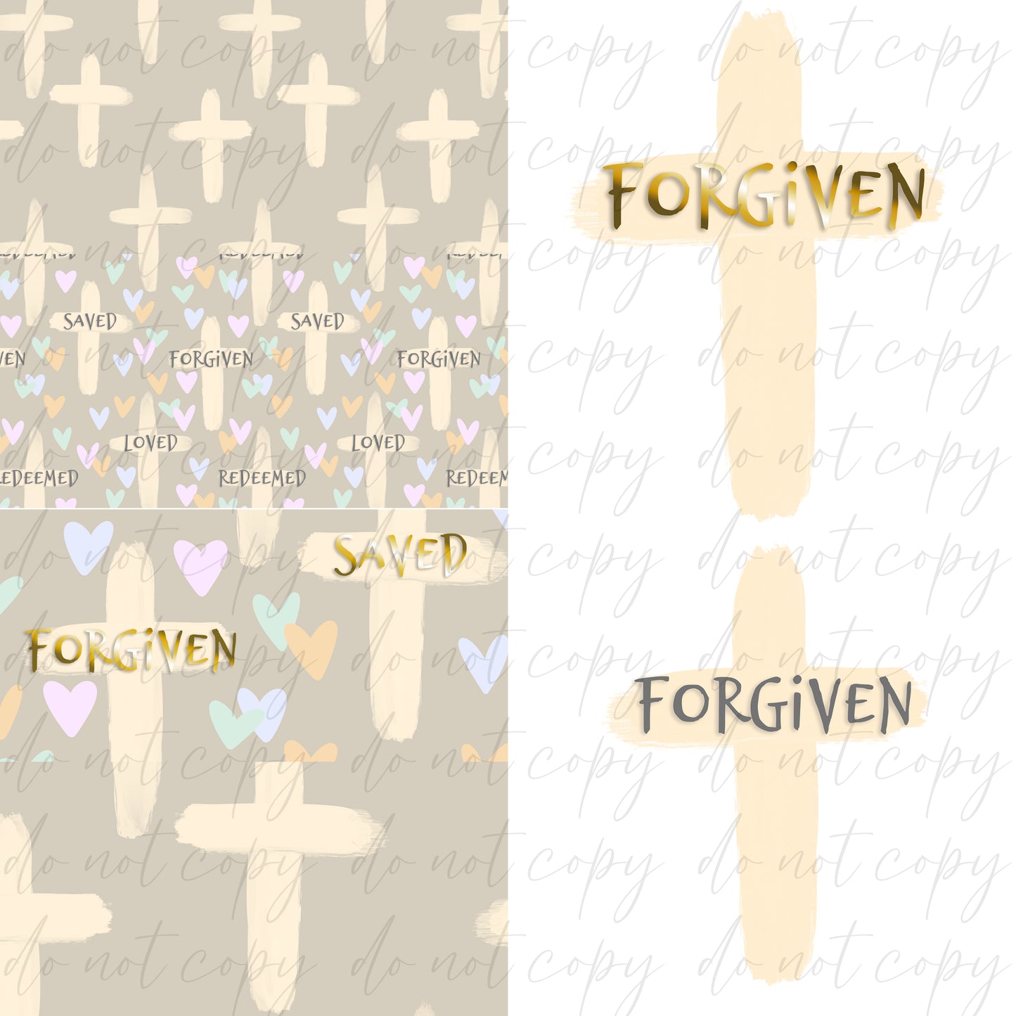 Forgiven Religious Seamless and Graphics