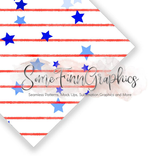 Independence Day Stars and Stripes Seamless Design
