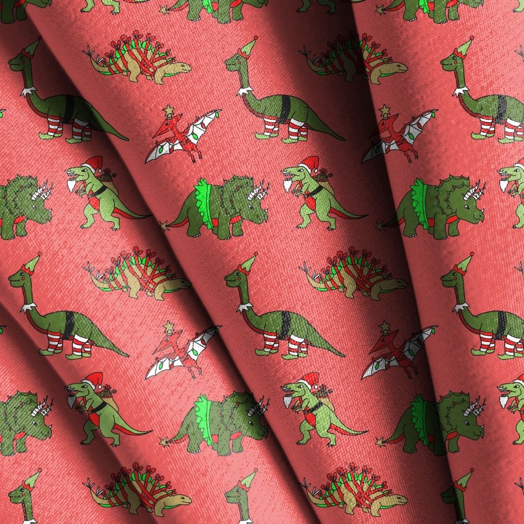 Holiday Dinosaurs Seamless Designs