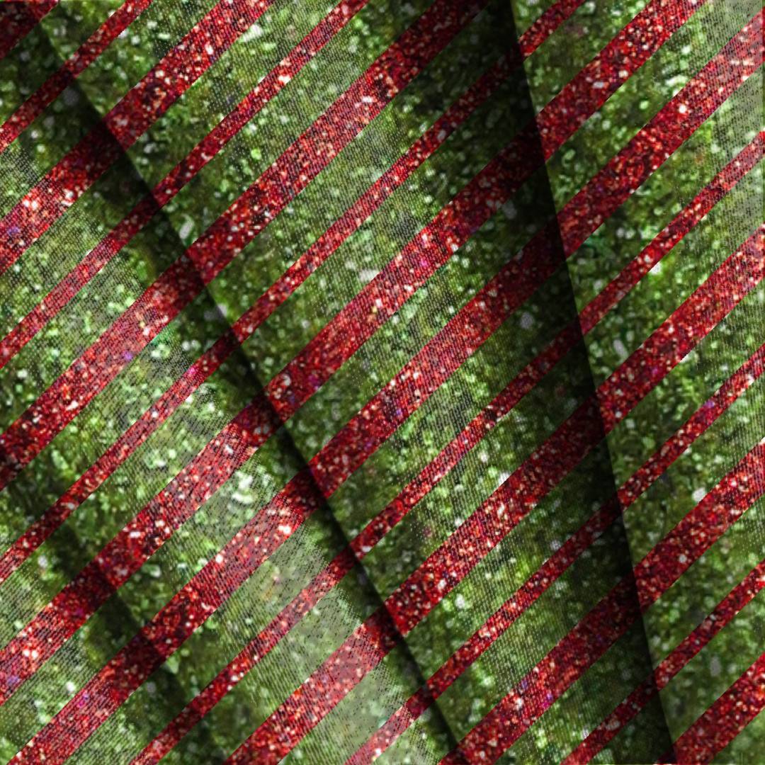 Christmas Glitter Stripes Seamless Design