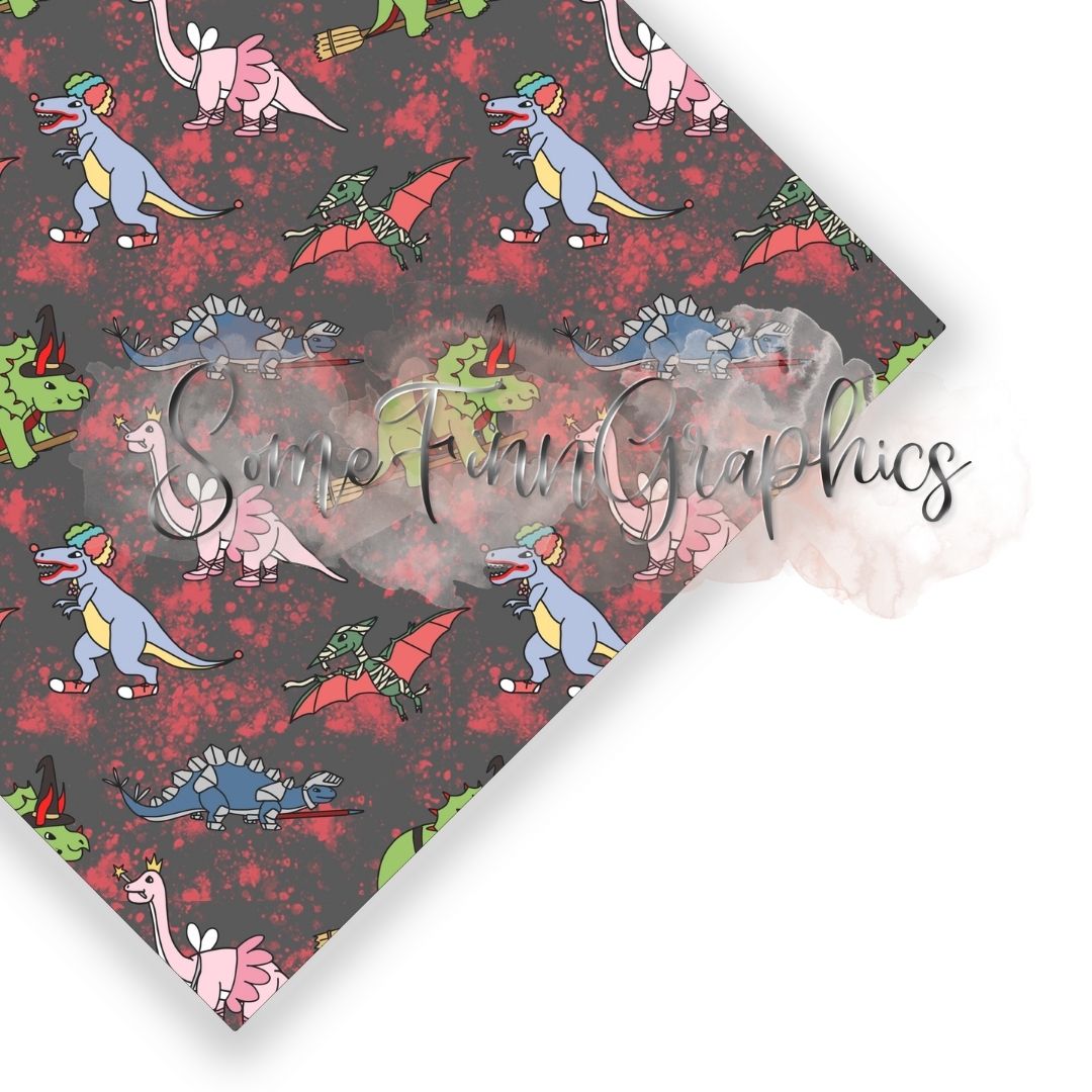 Holiday Dinosaurs Seamless Designs