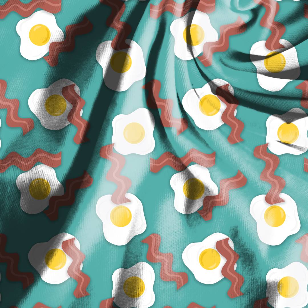 Bacon and Eggs Seamless Design