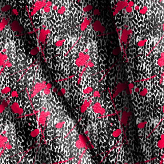 Black and Pink Splatter Seamless Design