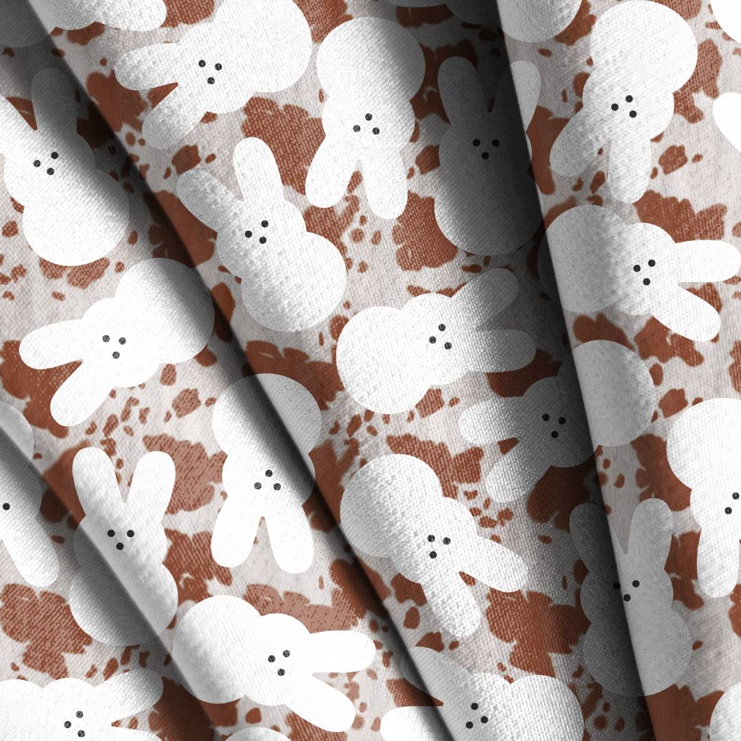 Cowhide Candy Bunny Seamless Design