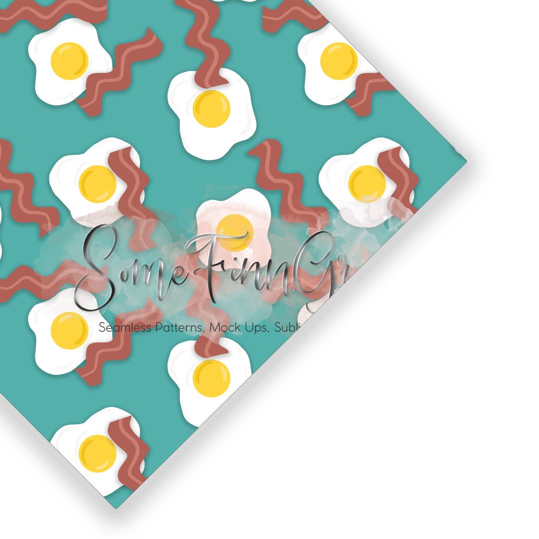Bacon and Eggs Seamless Design