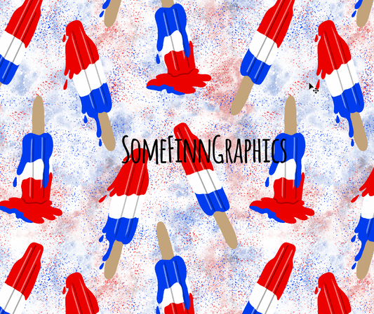 Patriotic Popsicles Seamless