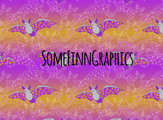 Witchy Bats Seamless Design