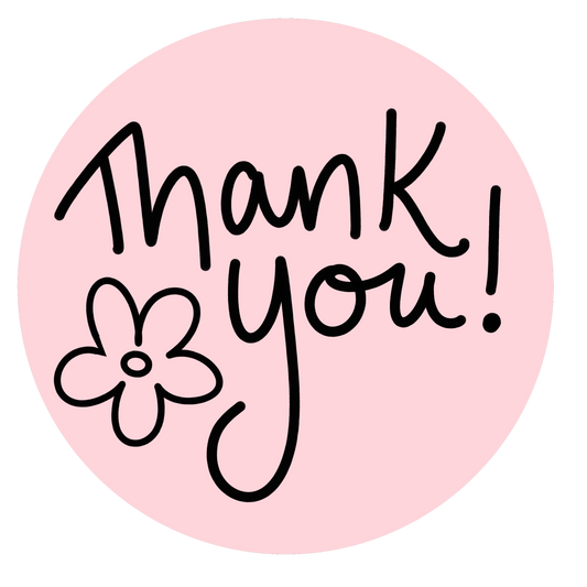 2" Thank You Stickers for Poly Mailers