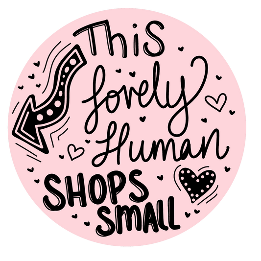 2" This Lovely Human Shops Small Stickers (4 colors)