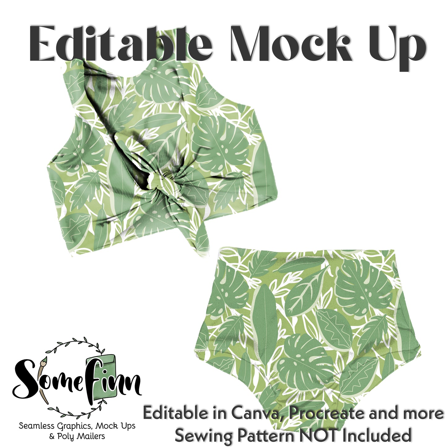 Realistic Knotted Swim Suit Mock