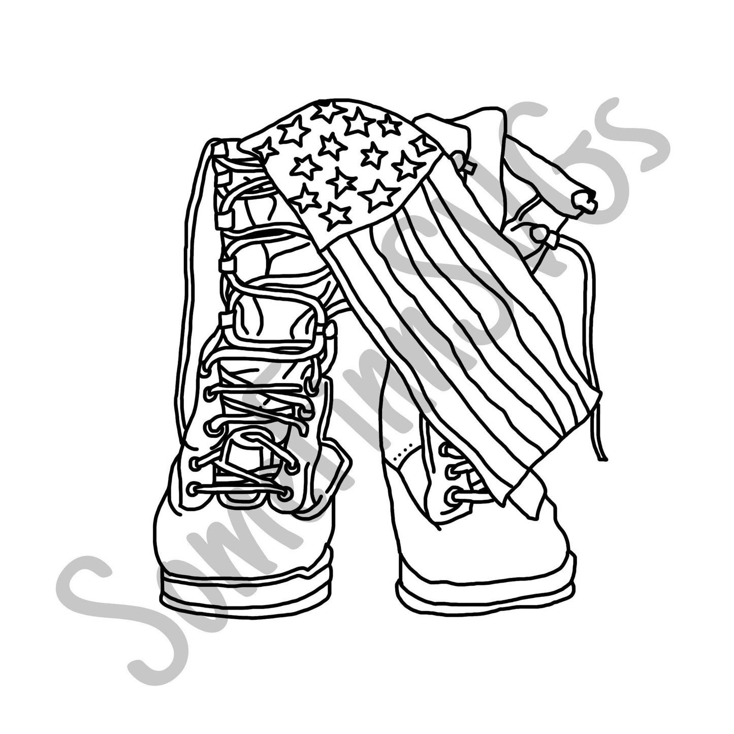 Military boots SVG