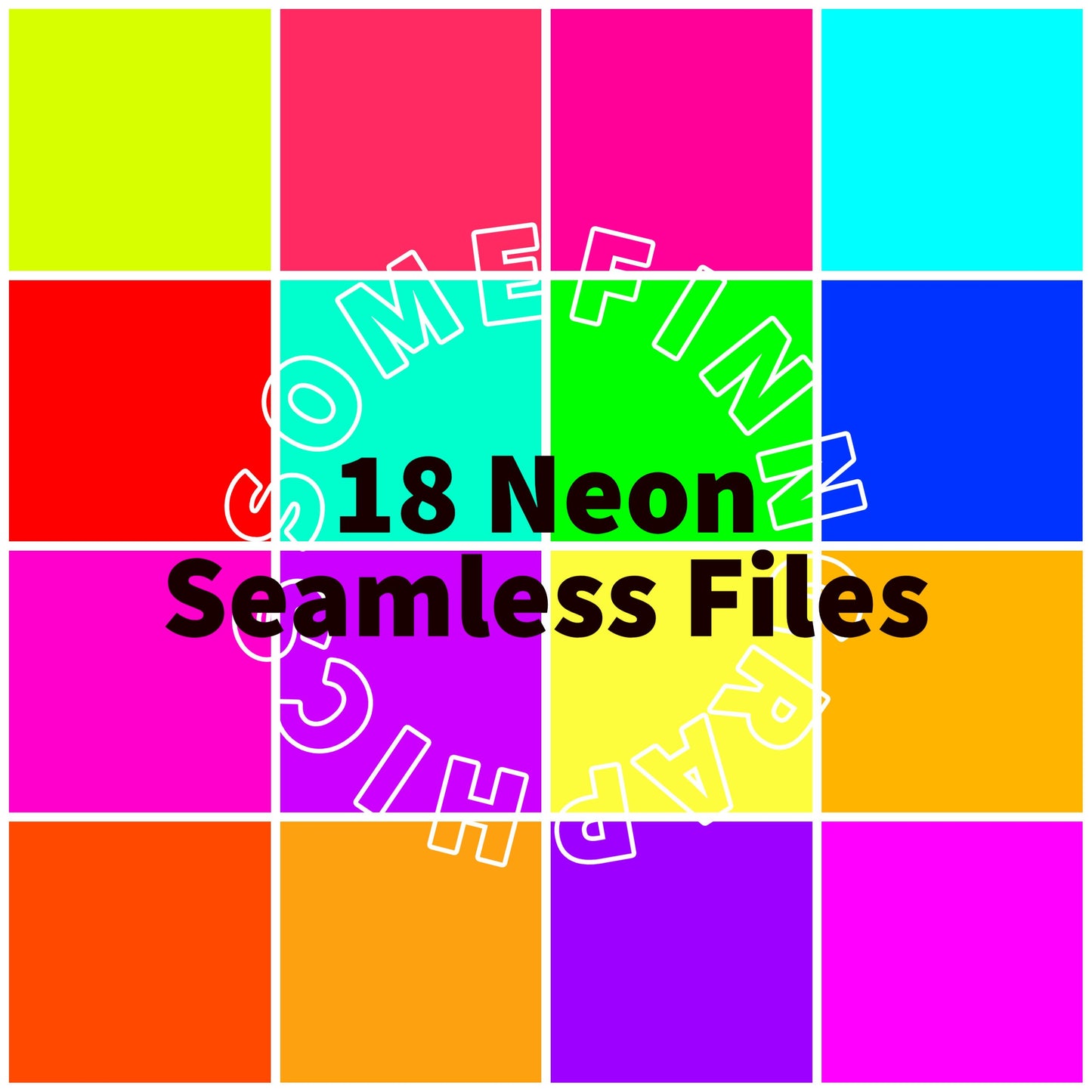 18 Neon Solid Seamless Files Bundle