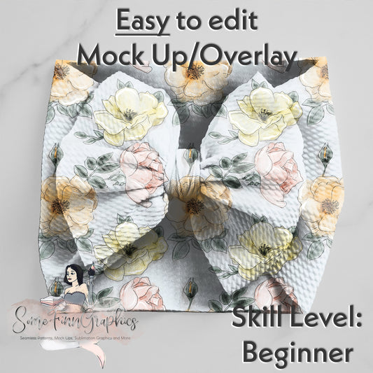 Realistic Bow Headwrap Mock Up