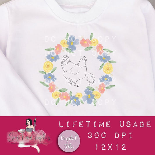 Chickens Sublimation Graphic