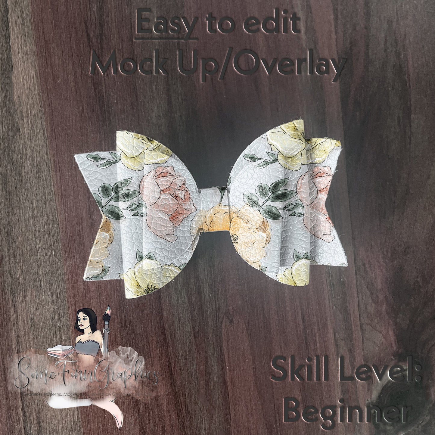 Leather Bow Realistic Mock Up