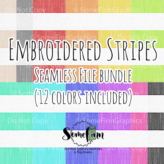 BUNDLE | 12 Embroidery Style Stripes Seamless