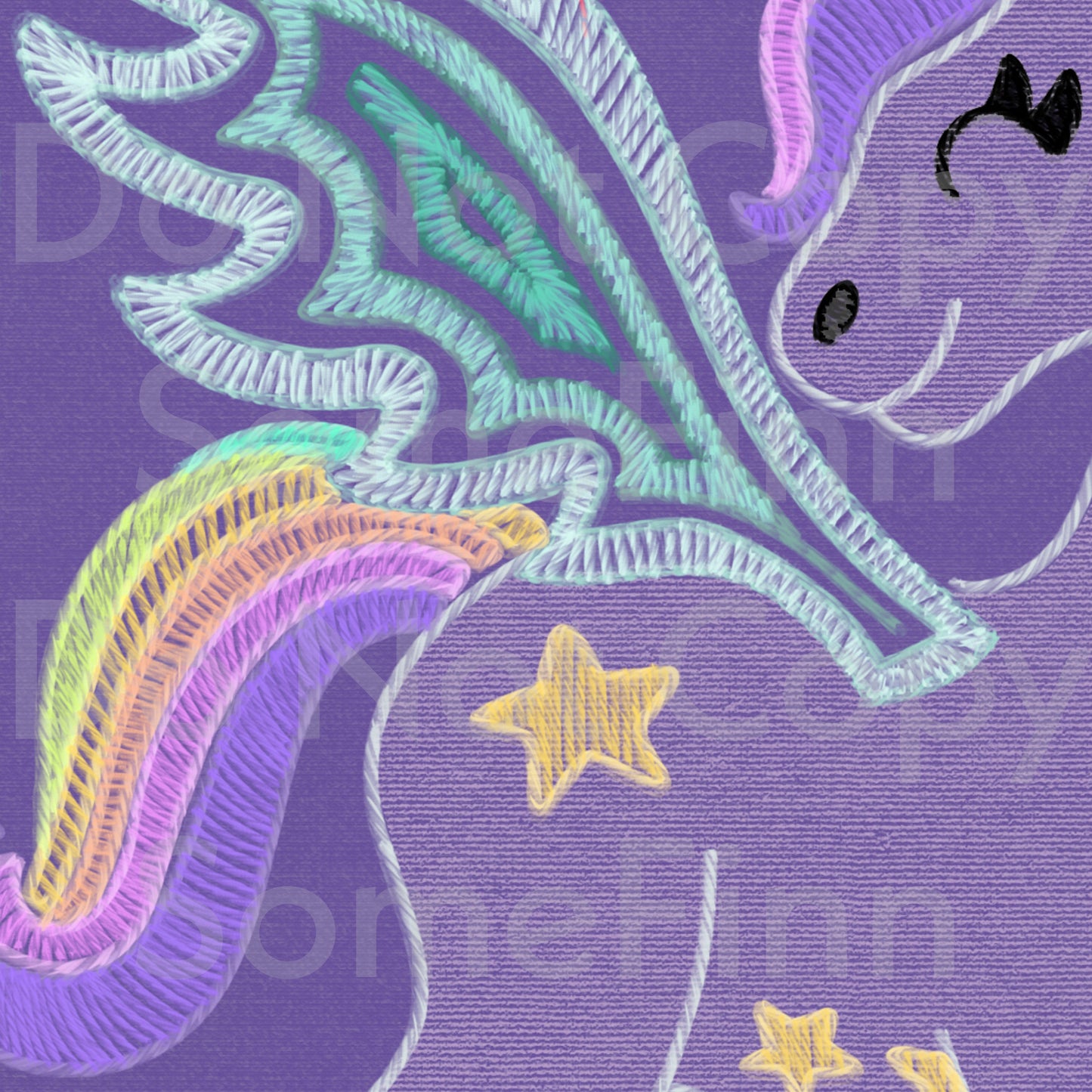 Embroidery Unicorn Seamless