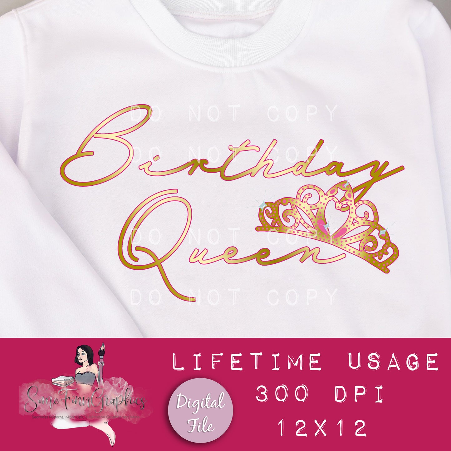 Birthday Queen Sub Clip Art